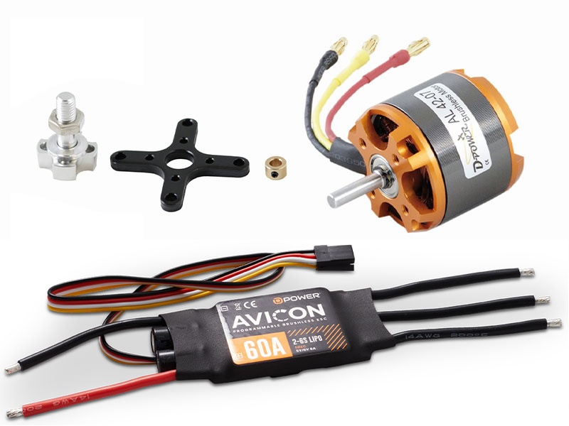 D-Power Brushless SET AL42-07 & AVICON 60A Regler