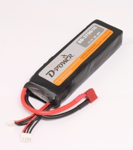 D-Power SD-3700 3S Lipo (11,1V) 45C - T-Stecker