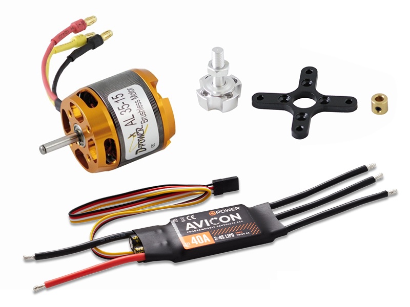 D-Power Brushless SET AL35-15 &  AVICON 40A Regler