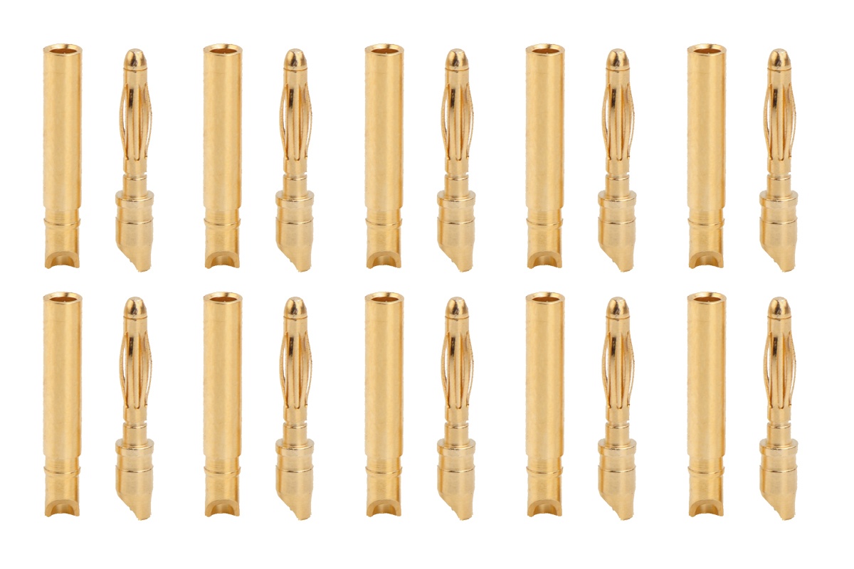 Goldkontakte Ø 2,0 mm - 10 Paar
