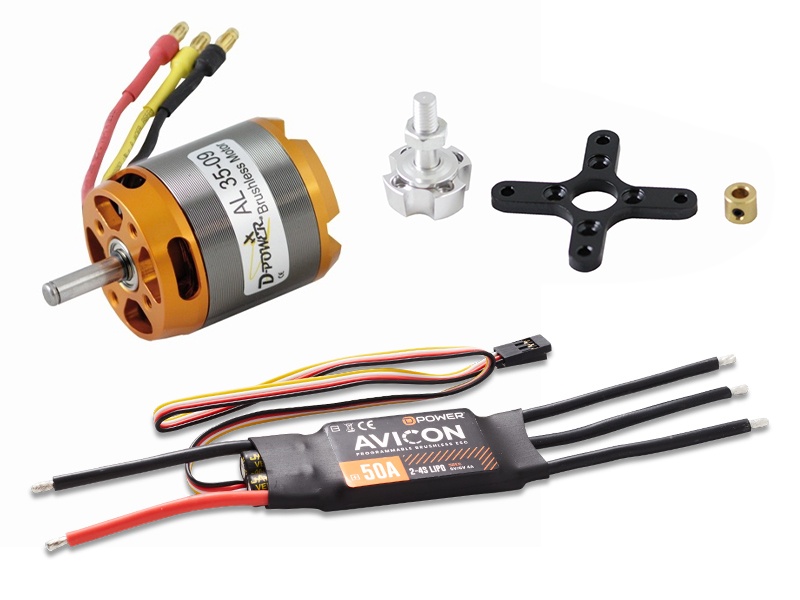 D-Power Brushless SET AL35-09 & AVICON 50A Regler