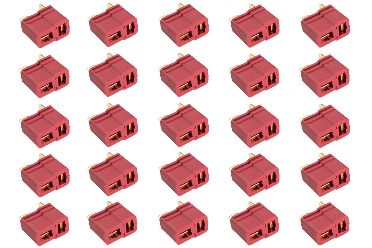 T-Hochstromkontakt Buchse rot - 25 St.
