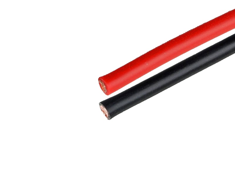 Silikonkabel 6,0 mm², schwarz / rot